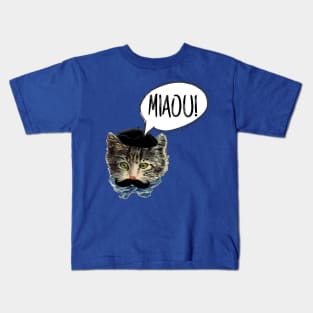 Miaou! French Cat / le chat français - Cute Kitty Kids T-Shirt